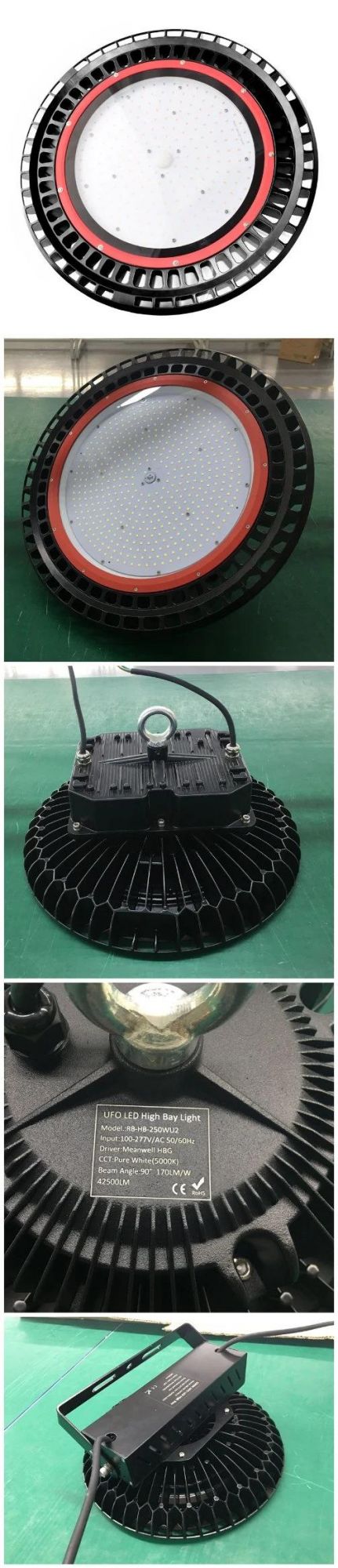 China IP65 130lm/W 150W Warehouse Lighting UFO LED High Bay Light LED Corridor Light