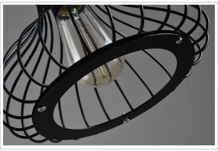 Retro Iron Restaurant Bar Chandelier Creative Black Single-Headed Small Gourd Iron Wire Chandelier