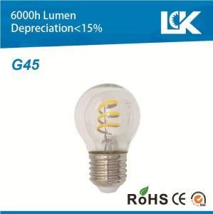 3W G45 E27 New Dimmable Spiral Filament Global Bulb LED Light
