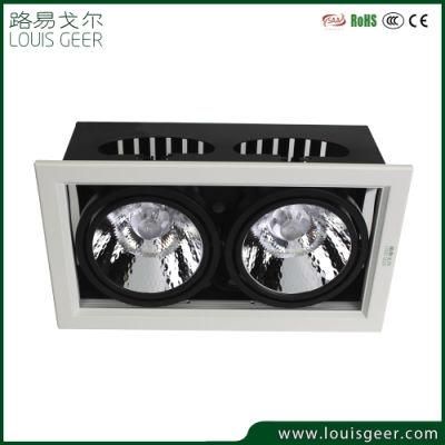 Double Head Recessed LED Downlight 24W 12/24 Degree Squareceiling Spot Light Aluminum Downlight Spotlight