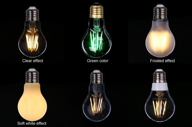 LED Global Bulb A60 6W/8W/10W Frosted Matte Glass LED Vintage Bulb Home Decoration LED Filament Lamp for Indoor Lighting CE RoHS ERP Approval