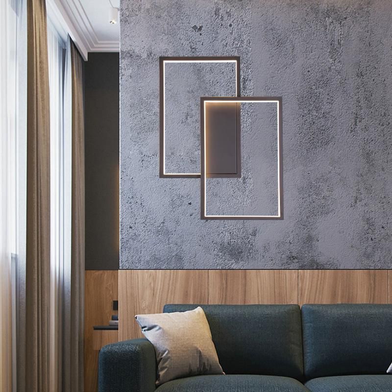 Simple Frame Design Aluminium LED Stair Step Modern Wall Light Indoor