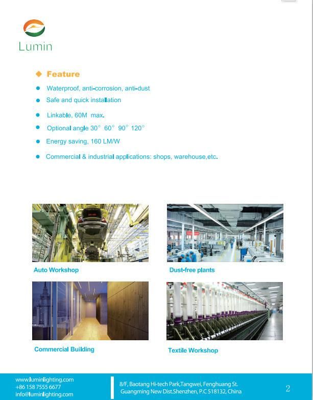 18W/30W/50W Super Tube System LED Linear Light for Industrial Lighting