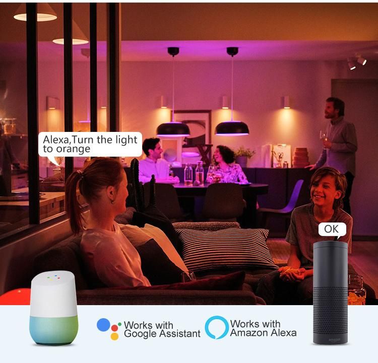 WiFi + Bluetooth Connected & Multiple Apps Supported Smart Candle Bulb