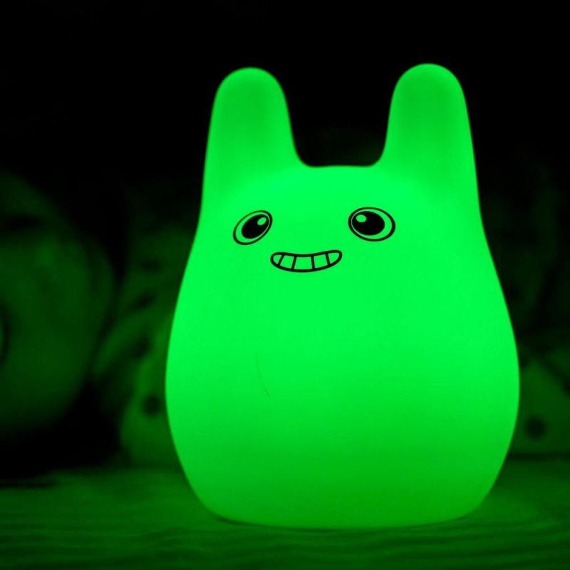 Energy Saving 7 Colors Cute Rabbit Baby Night Light LED Night Light USB Rechargeable