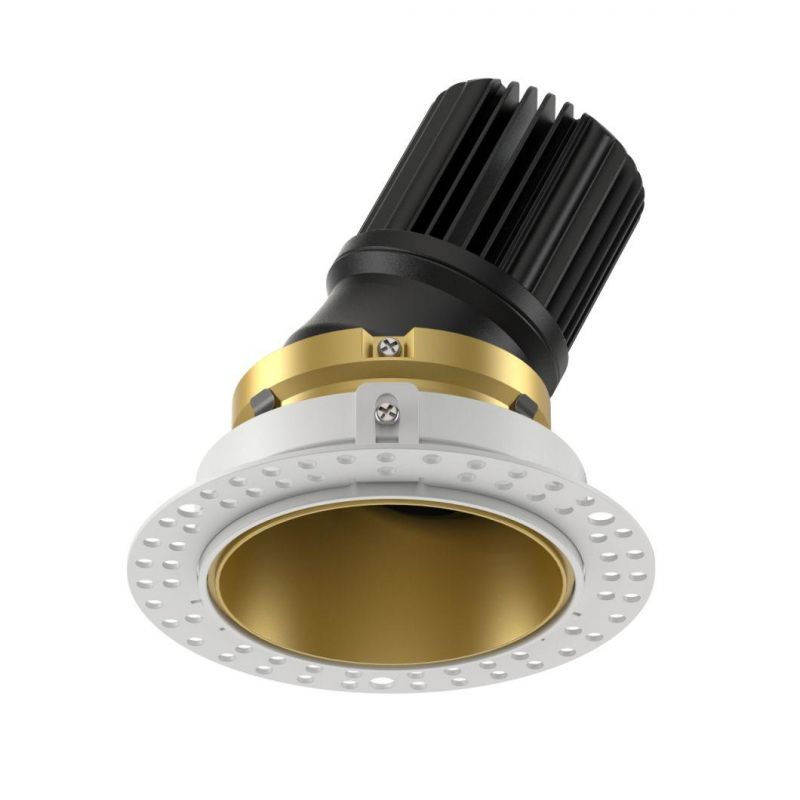 High Lumen COB Recessed Ceiling Downlight Round 15W Trimless LED Down Lights