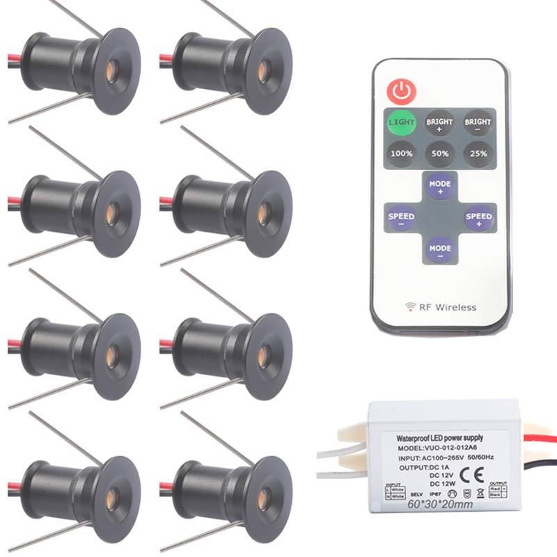 1W 12V IP65 Mini LED Bulb Downlight with IP67 Driver Adapter Bathroom SPA Sauna Spot Lighting