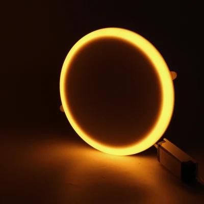 Keou New Bi Color LED Lamp 16W Round Frameless Double Color LED Panel Light 12W+4W with Adjustable