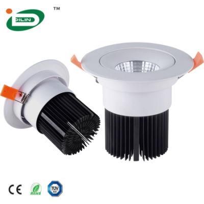 Dimmable 30W 40W 50W Ra&gt;80 COB Ceiling LED Recessed Down Light Hole Size for Retail Shops