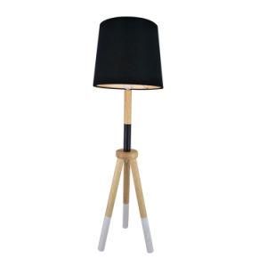 Decorative Wooden Desk Lamp Black Table Lamp for Living Room Hotel