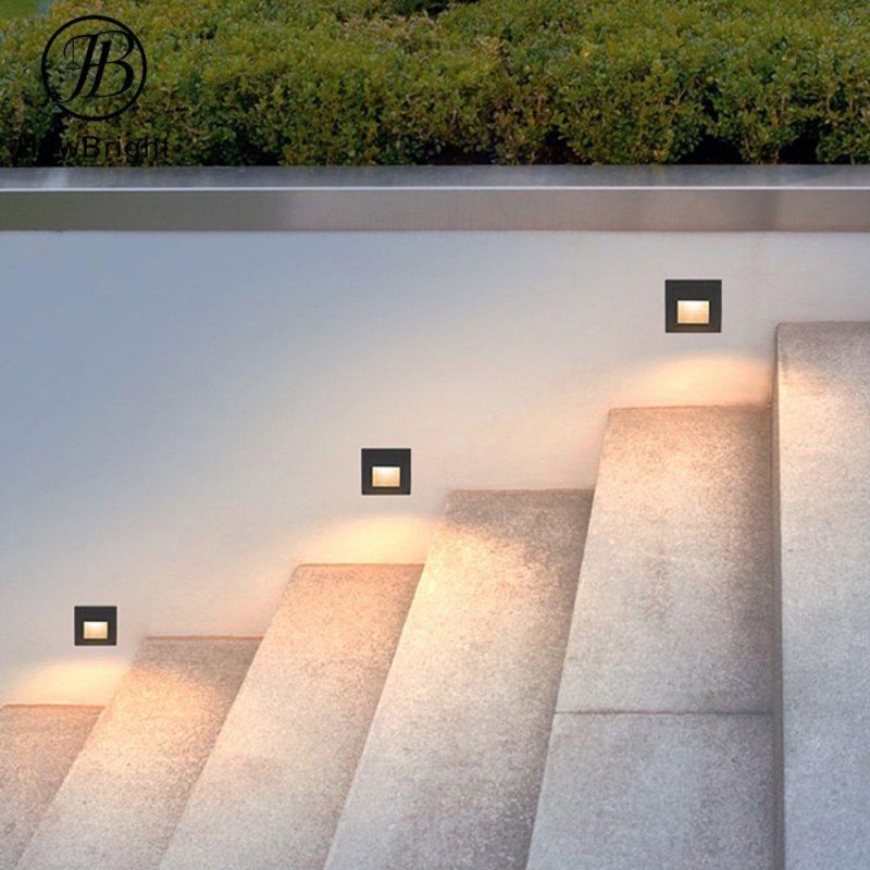 1.5W/ 0.5W Recessed Wall Lamp Outdoor IP44 SMD Stair Light