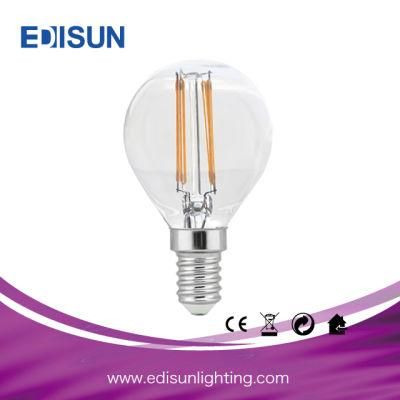 LED Filament Lighting Bulb G45 6W E14 E27 with Ce RoHS SAA Approval