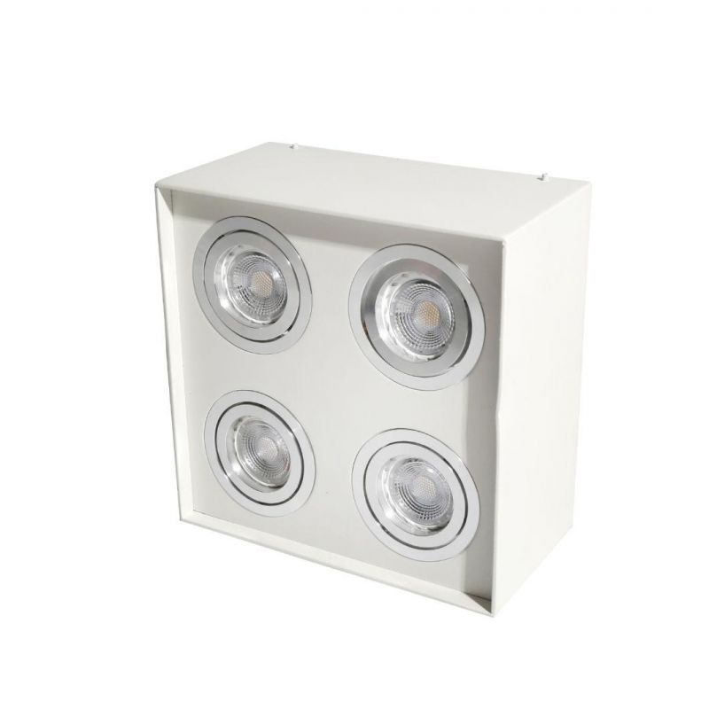 Classic Square 4xgu10 LED Aluminum Down Light Adjustable LED Light Fixture Ceiling Spotlight