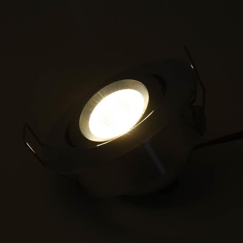 Sliver Shell 3W CREE 12V-24V Adjustable LED Down Light for Kitchen Cabinet Ceiling Spot Lighting 4000K White