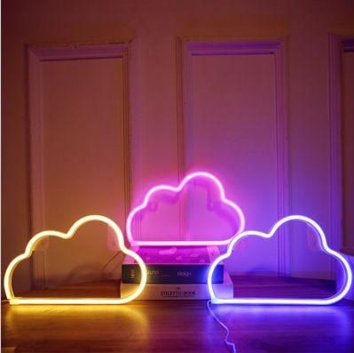 Battery USB Colorful LED Christmas Light Neon Cloud Light for Kid Room Decoration Promotional Gift
