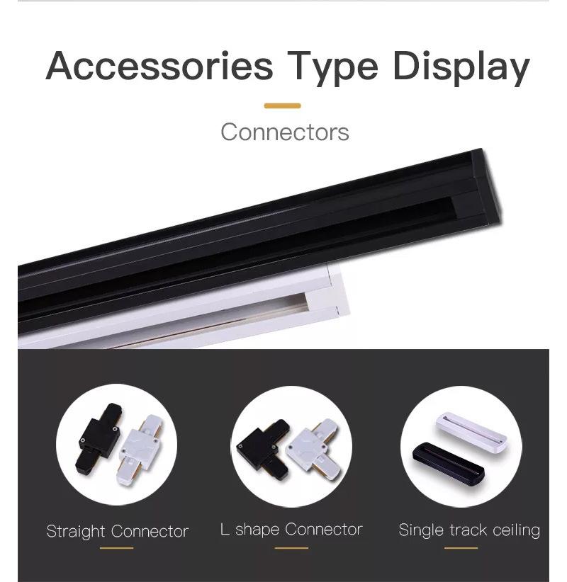 Right Angle Connector Line Connector Track Lamp Box 1m 0.5m Track Light Rail Accessories LED Track Lighting