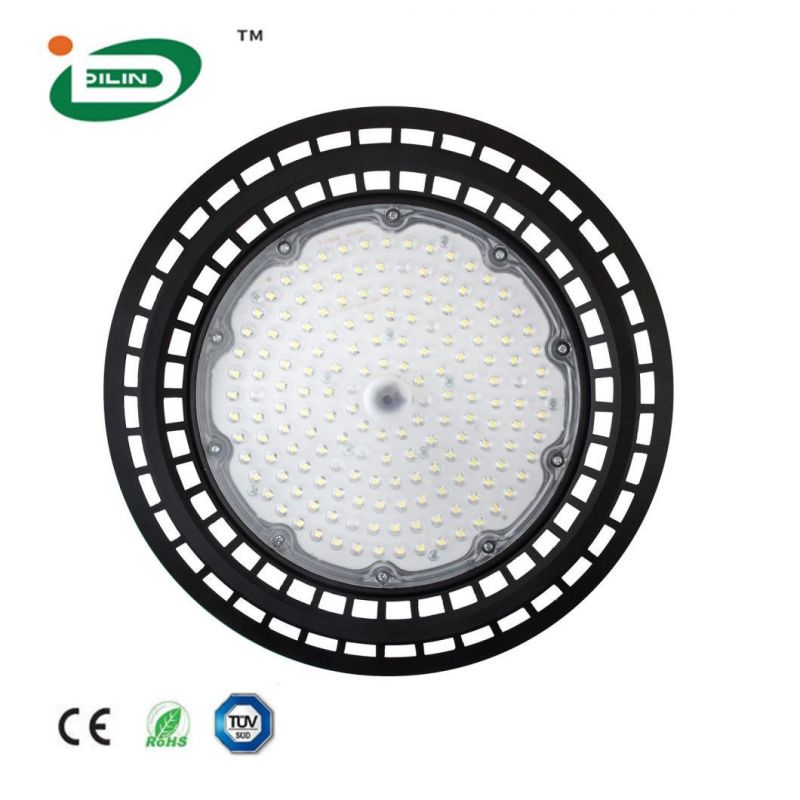 Industrial 200W LED Lighting Ceiling Suspended UFO High Bay Light for Warehouse Stadium Lighting IP20 IP65 Option