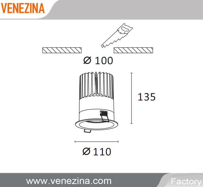 30W/40W High Power COB LED Recessed Downlight Ceiling Spot Light