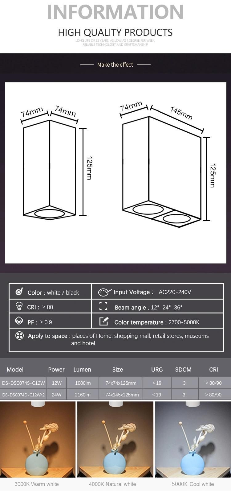 IP65 Waterproof LED Ceiling Light 9W CRI90