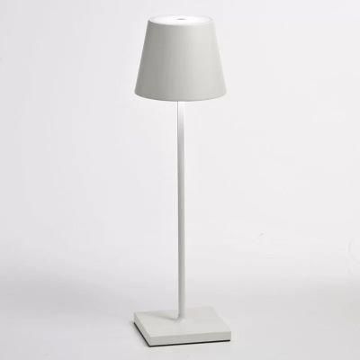 Contemporary Indoor Hotel Restaurant LED Rechargeable Cordless Table Lamp