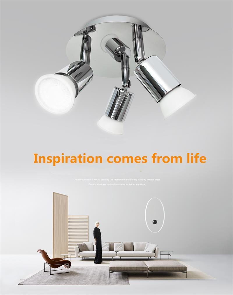 Modern Minimalist Three-Head Ceiling Lamp Decorative Lighting Aisle Corridor Spotlight
