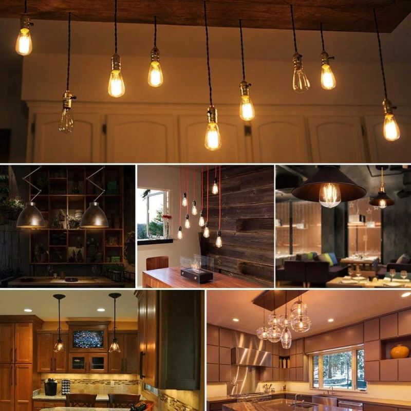 WiFi Control LED Lighting Filament Bulbs Lamp St64 Dimmable LED Lamp E27 Base LED Light 4W LED Bulb