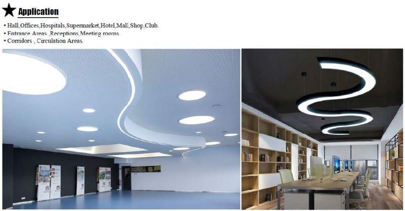 0-10V Dimming Profile Curved S Shape LED Linear Pendant Light