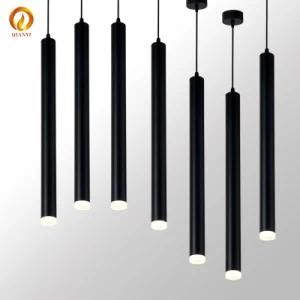 Simple LED Pendant Light Long Tube Lamp Modern Kitchen Lamp Dining Room Bar Counter Shop Hang Lamp Cylinder Pipe Pendant Lights