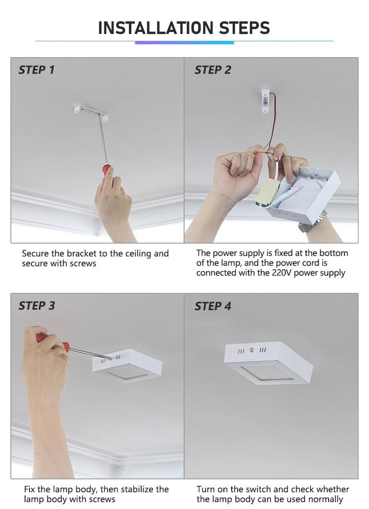 RoHS Approved China Supplier Durable in Use Smart Ceiling Panel Light