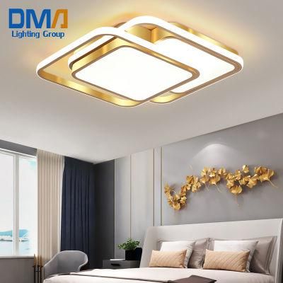 Zhongshan Wholesale Golden Square Luxury Acrylic LED Ceiling Lamps