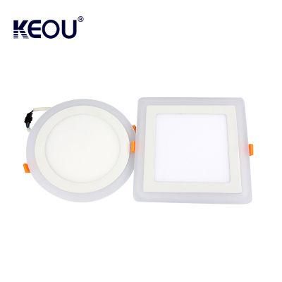 Keou Wholesale Bi Color LED Slim Panel Light Recessed Lamp 6W
