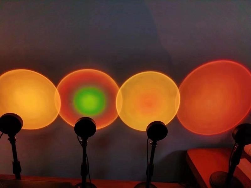 G9 USB Rainbow Sunset Red Projector LED Night Light Sun Projection with Holder