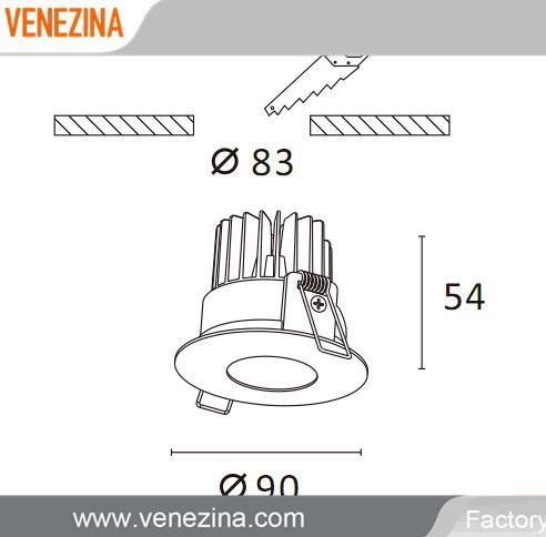 High Performance 6W/10W LED Spotlight COB LED Recessced LED Downlight