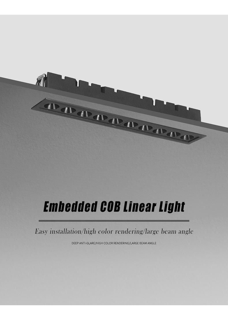 LED Grid Downlight Embedded COB 10W Linear Spot Light Lamp