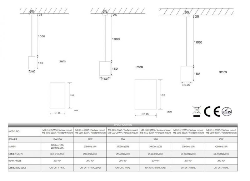 2022 New Style Aluminum Indoor LED Down Light