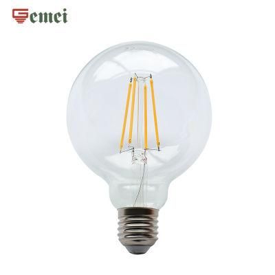 WiFi Control Dimmable Vintage G95 LED Filament Bulbs LED Lighting LED Globe Lamp E27 Base LED Bulb 6W LED Bulbs with Ce RoHS