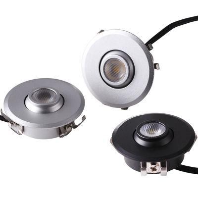 LED12V Recessed Mounted Adjustable Focus LED Spotlight for Display Showcase Lighting