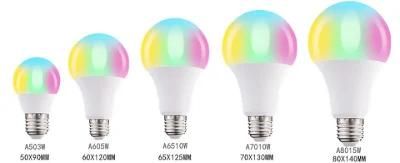 Indoor E27 3W 5W 10W 15W Smart Remote Control Dimmable RGB 16 Color Changing RGB LED Bulbs LED E27
