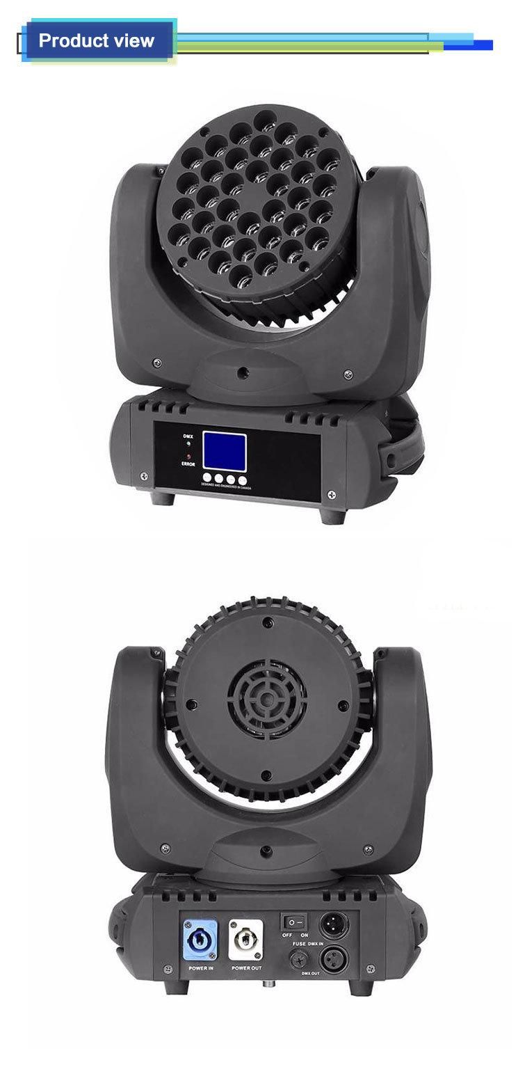 Whole Price RGB LED Tube DMX 36PCS 3W Moving Head Strobe Light