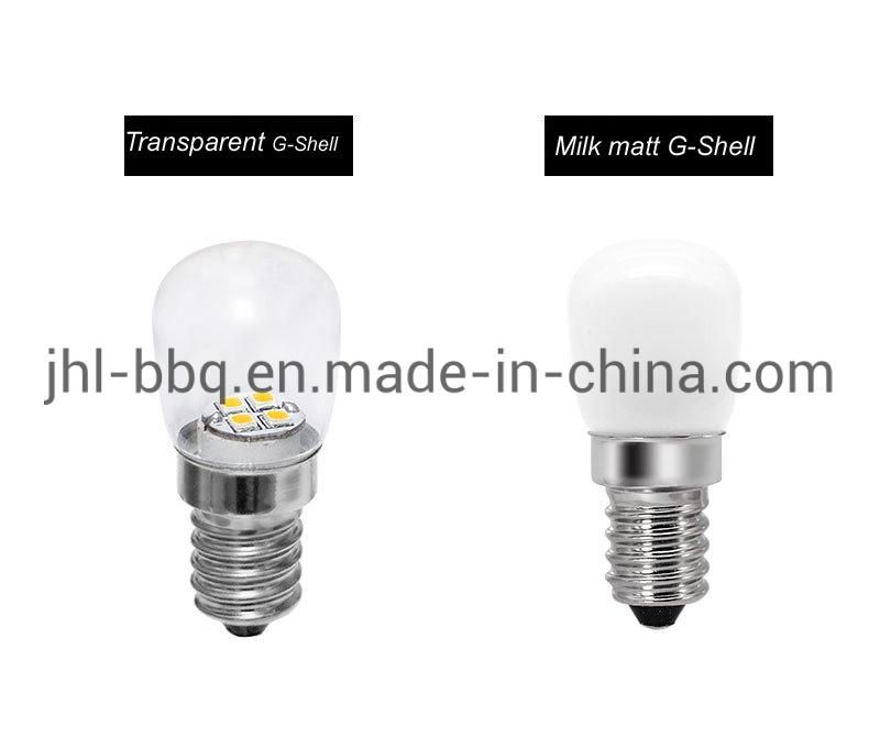 LED Bulb T22 E12 and E14 Special Designed for Application of Electronic Refrigerator with Ceramic Body and Milk Matte Glass Shell or Transparent Shell