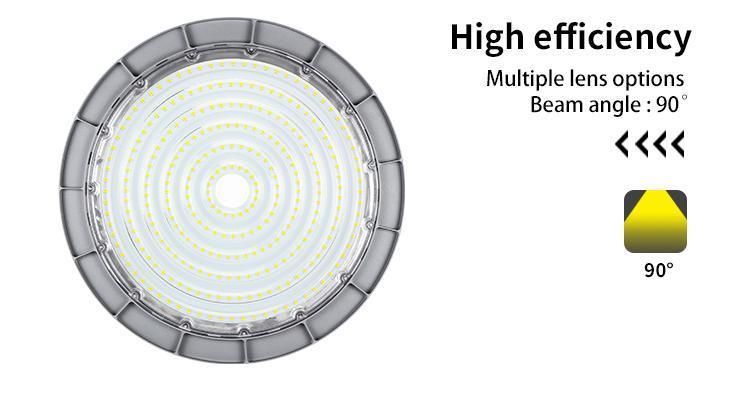 High Lumen High Bay Light 100 Watt 200W High Power Light Church Badminton Court Comercial Industrial Light