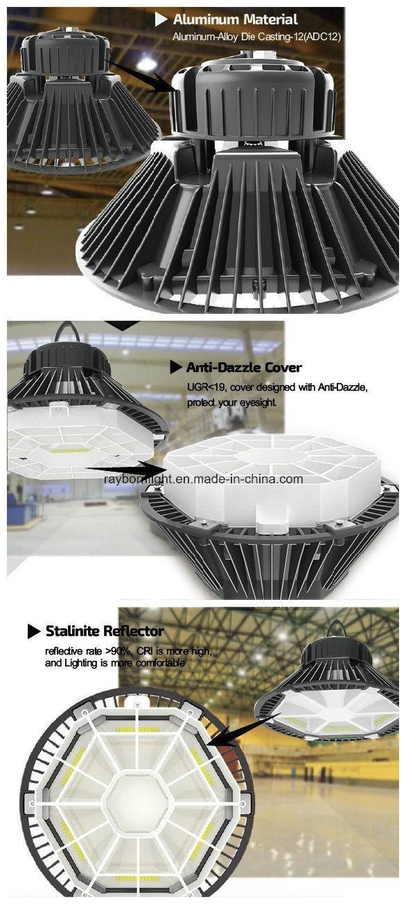 High Power Industrial Workshop Stadium Interior Round UFO LED High Bay Light 150W 200W