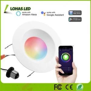 6 Inch RGBW Remote Control WiFi Downlight Tuya Smart LED Down Light
