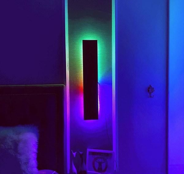 Hot Selling Modern Minimalist RGB Colorful Wall Lamp Living Room Bedroom Background Wall Atmosphere Wall Lamp