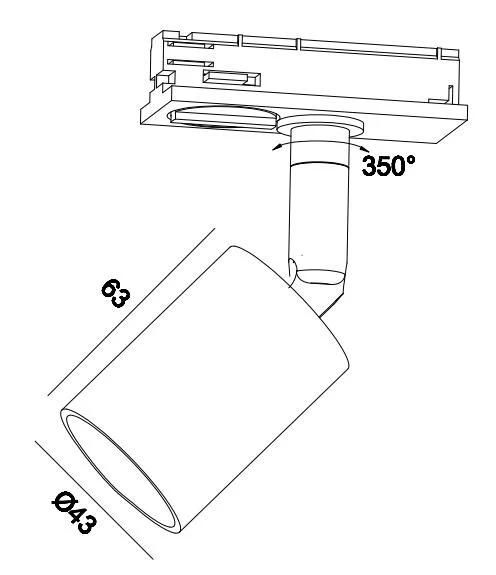 LED Adjustable Energy Saving Lamp for Trackrail System for Shop Ce