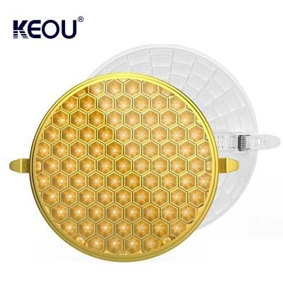 Keou New Anti Glare Dimmable LED Light Recessed Adjustable LED Lamp 9W 18W 24W 36W LED Panel LED Lamp