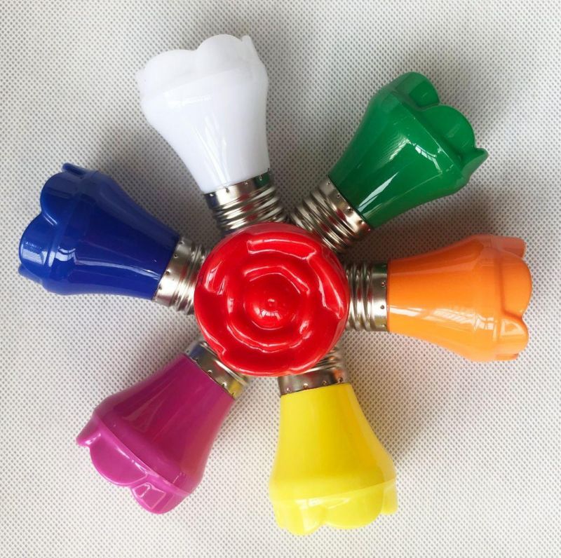 Rose Holiday Decoration LED Colorful Light Bulb