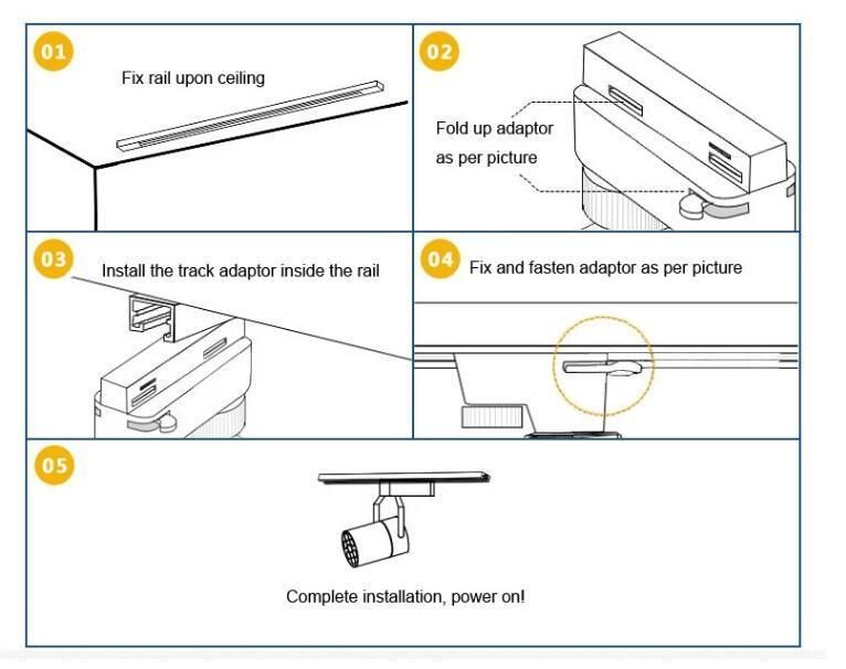 Distributor 10W 20W 30W 2 Phase 3 Phase 4 Phase Spotlight LED COB Ceiling Track Lights