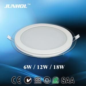 12W LED Panel Light with Glass, with CE RoHS SAA C-Tick UL