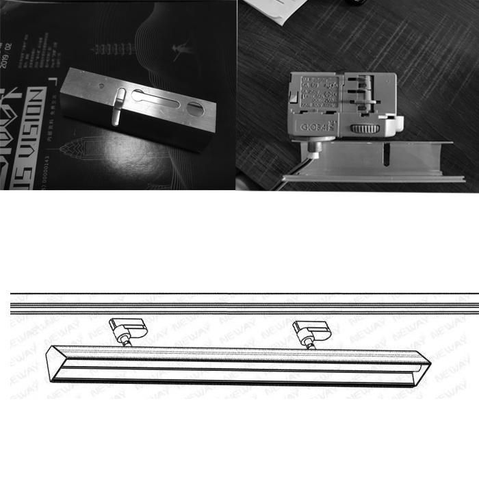1.2m IP65 160lm/W LED Linear Track Light System for Shops and Warehouse